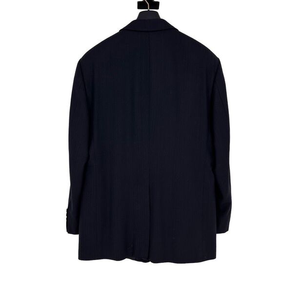 346 Brooks Brothers Mens Two Button Blazer Jacket Black Wool Size 43R - Picture 2 of 9